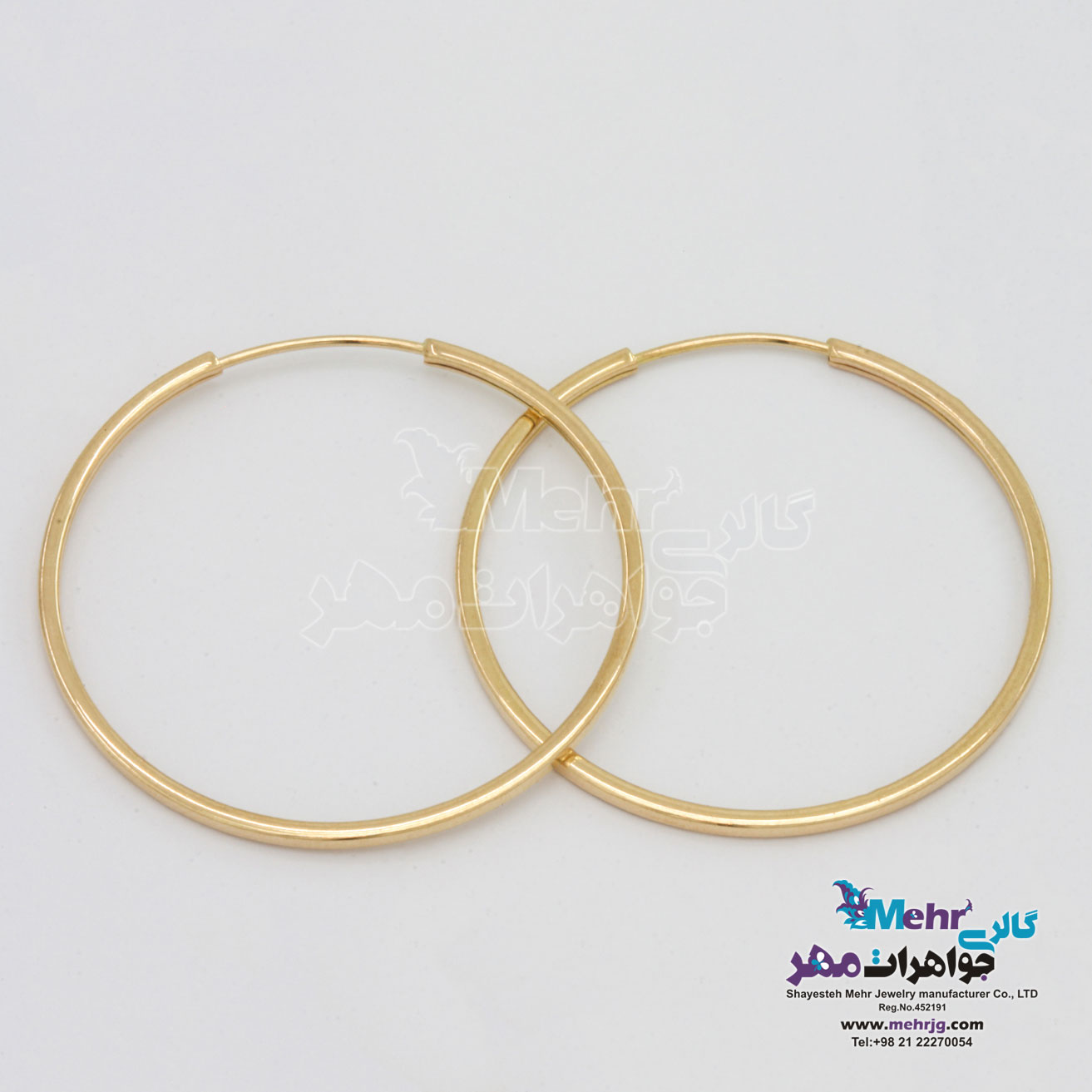 گوشواره طلا - طرح حلقه ای