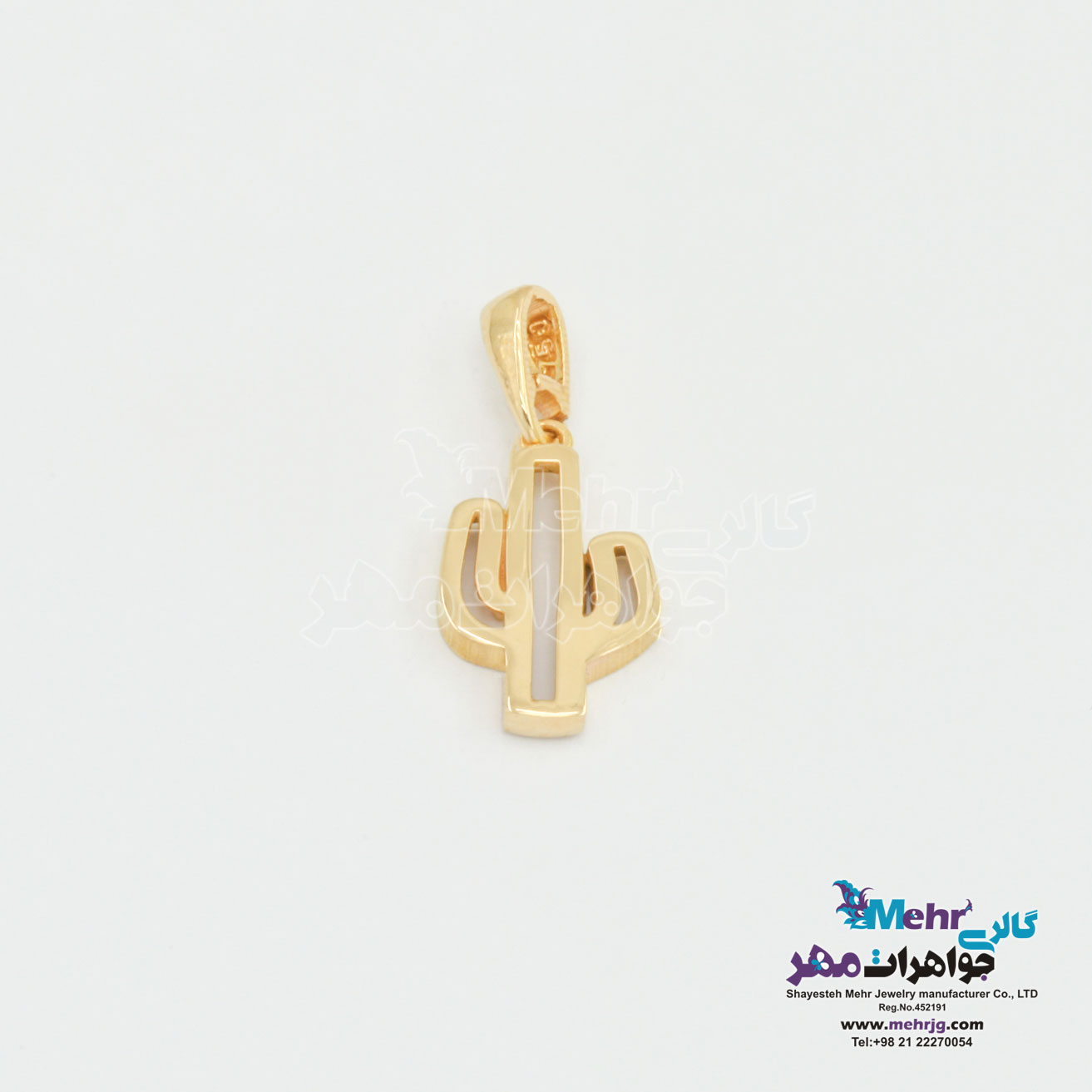 آویز طلا - طرح کاکتوس