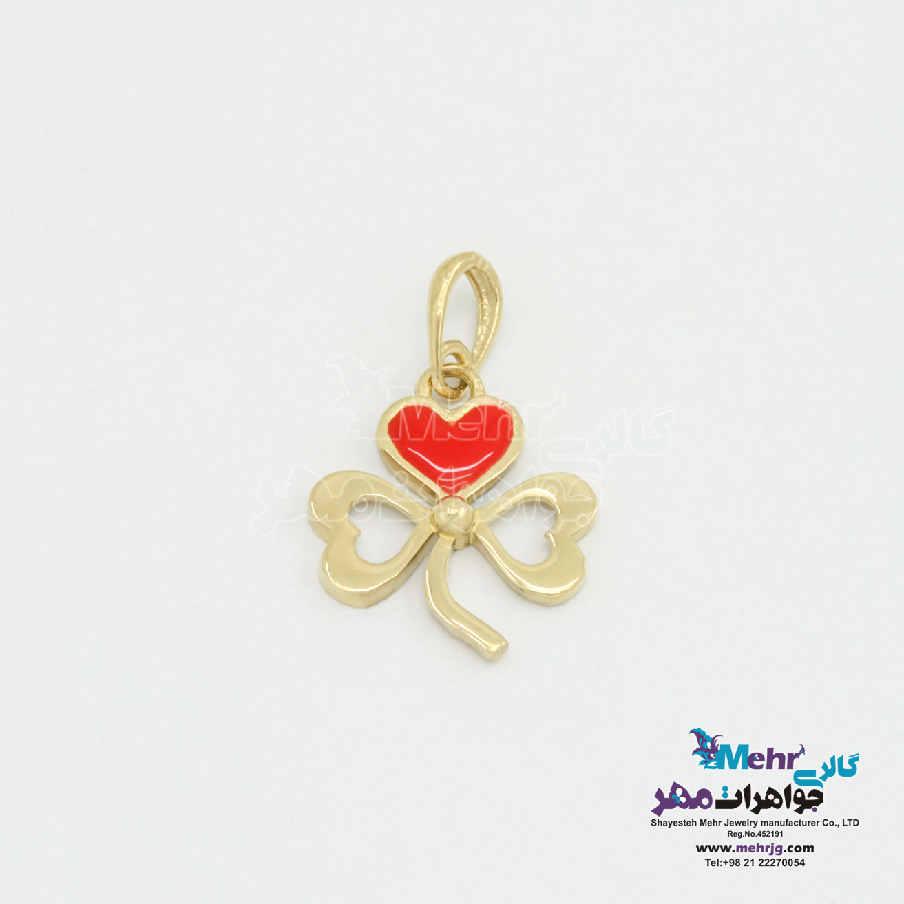 آویز طلا - طرح شبدر