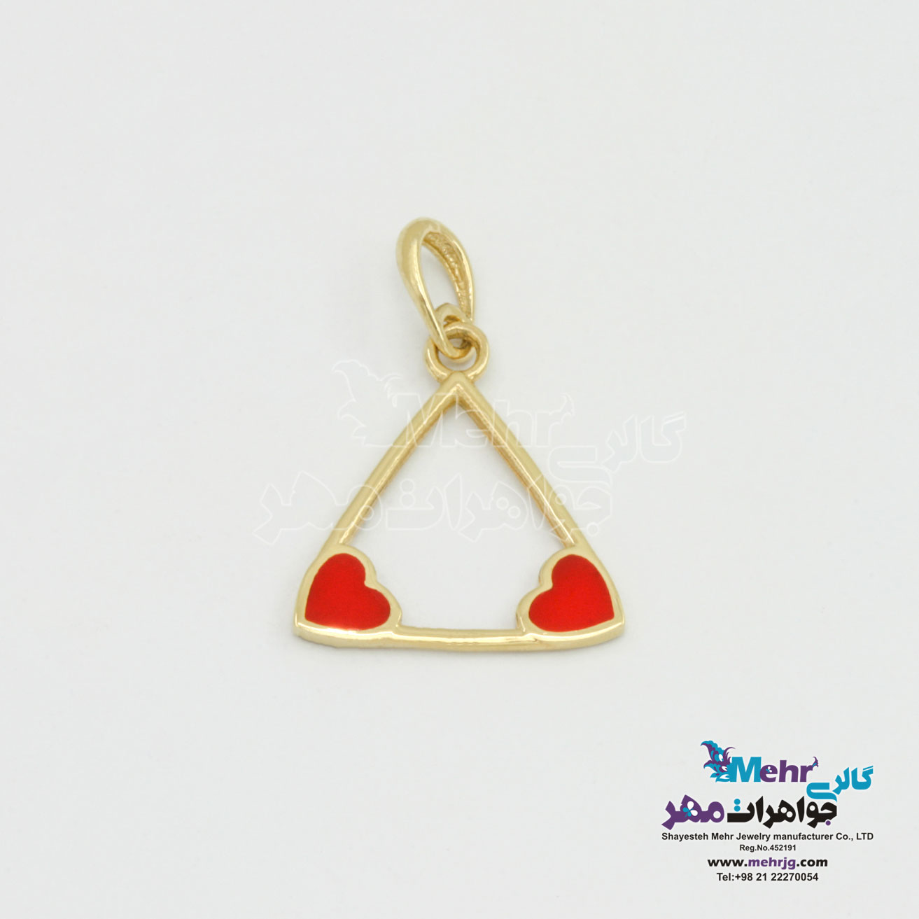 آویز طلا - طرح مثلث