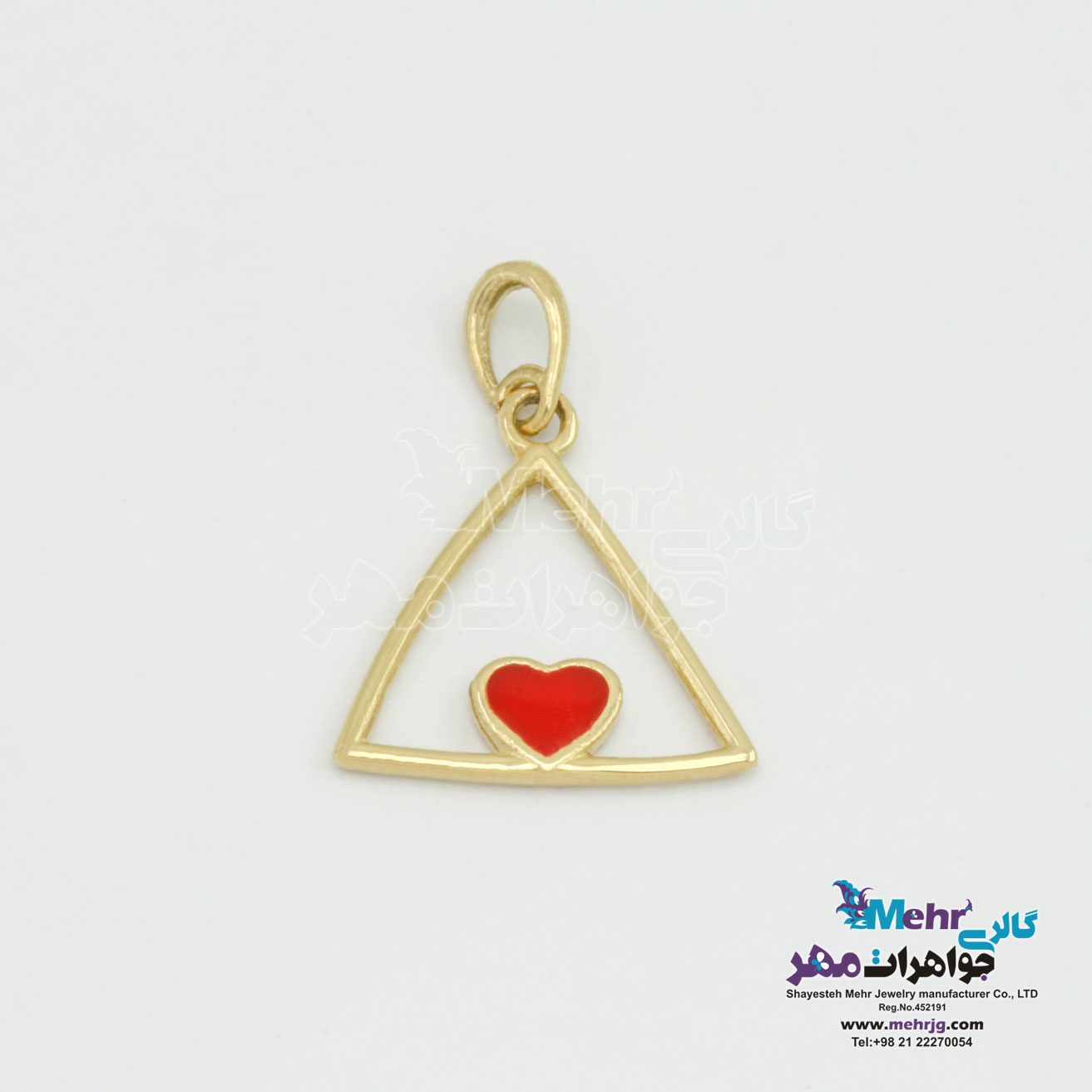 آویز طلا - طرح مثلث