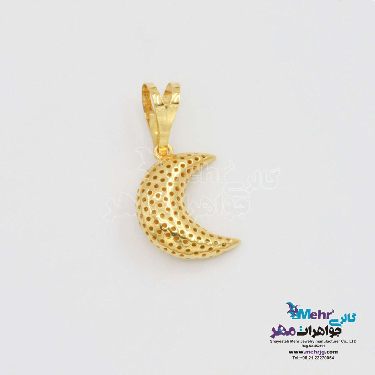 آویز طلا - طرح ماه