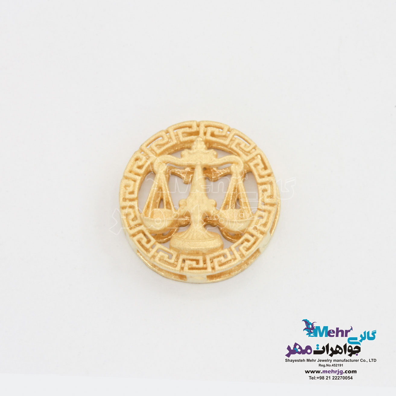آویز طلا - طرح ماه تولد مهر