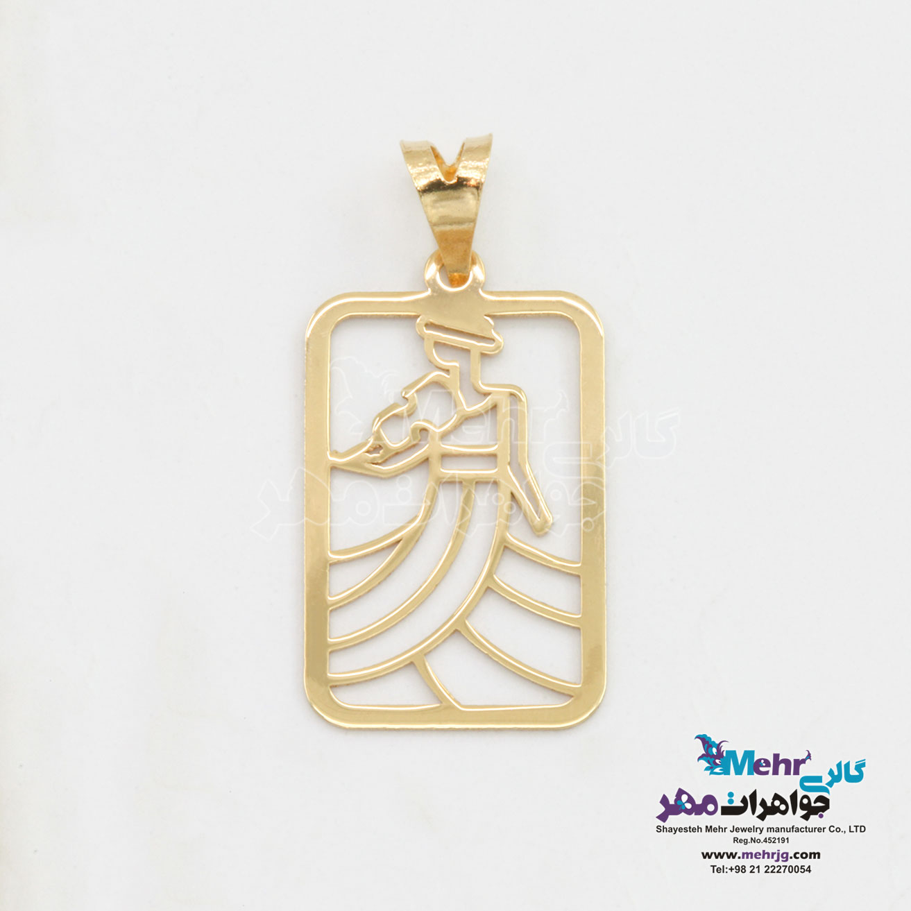آویز طلا - طرح بانو