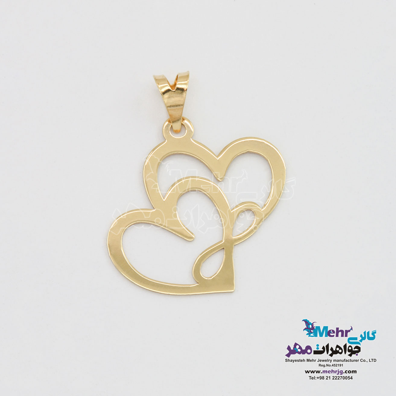 آویز طلا - طرح بی نهایت قلب