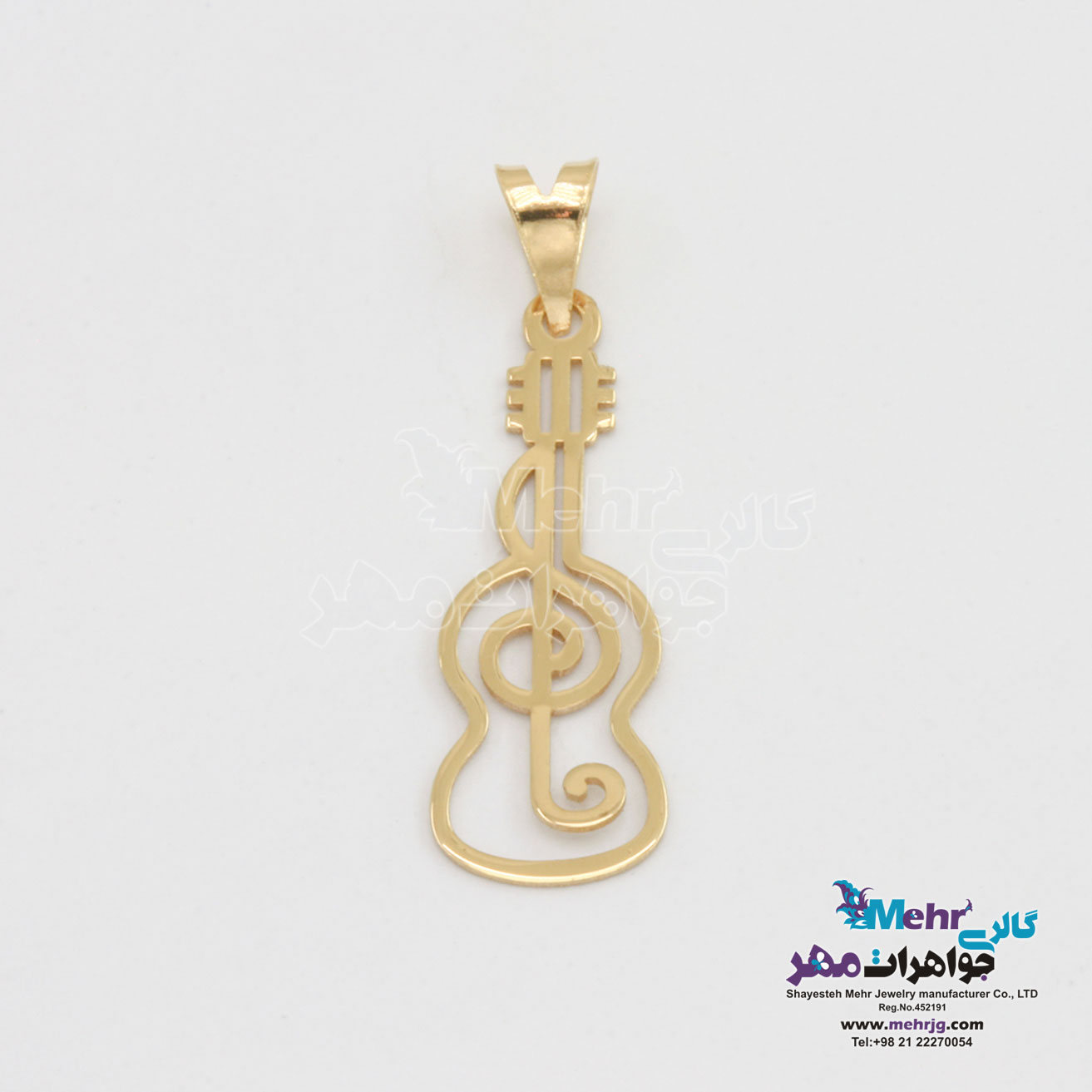 آویز طلا - طرح گیتار