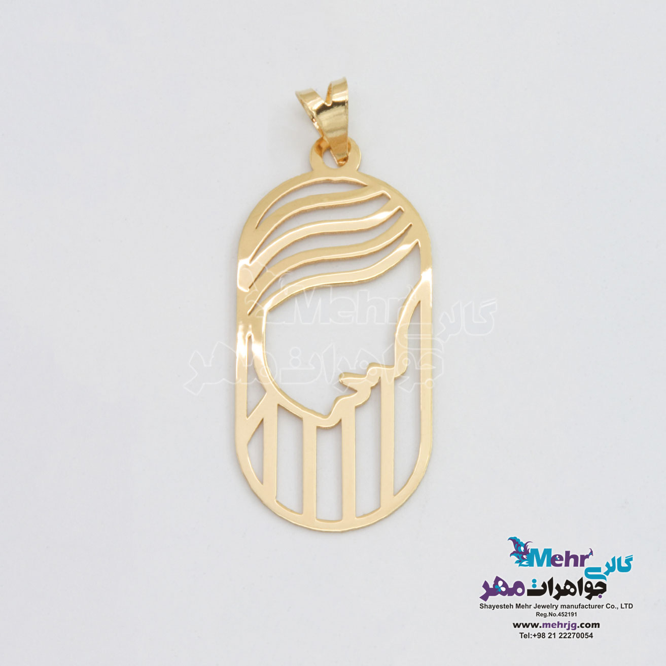 آویز طلا - طرح بانو