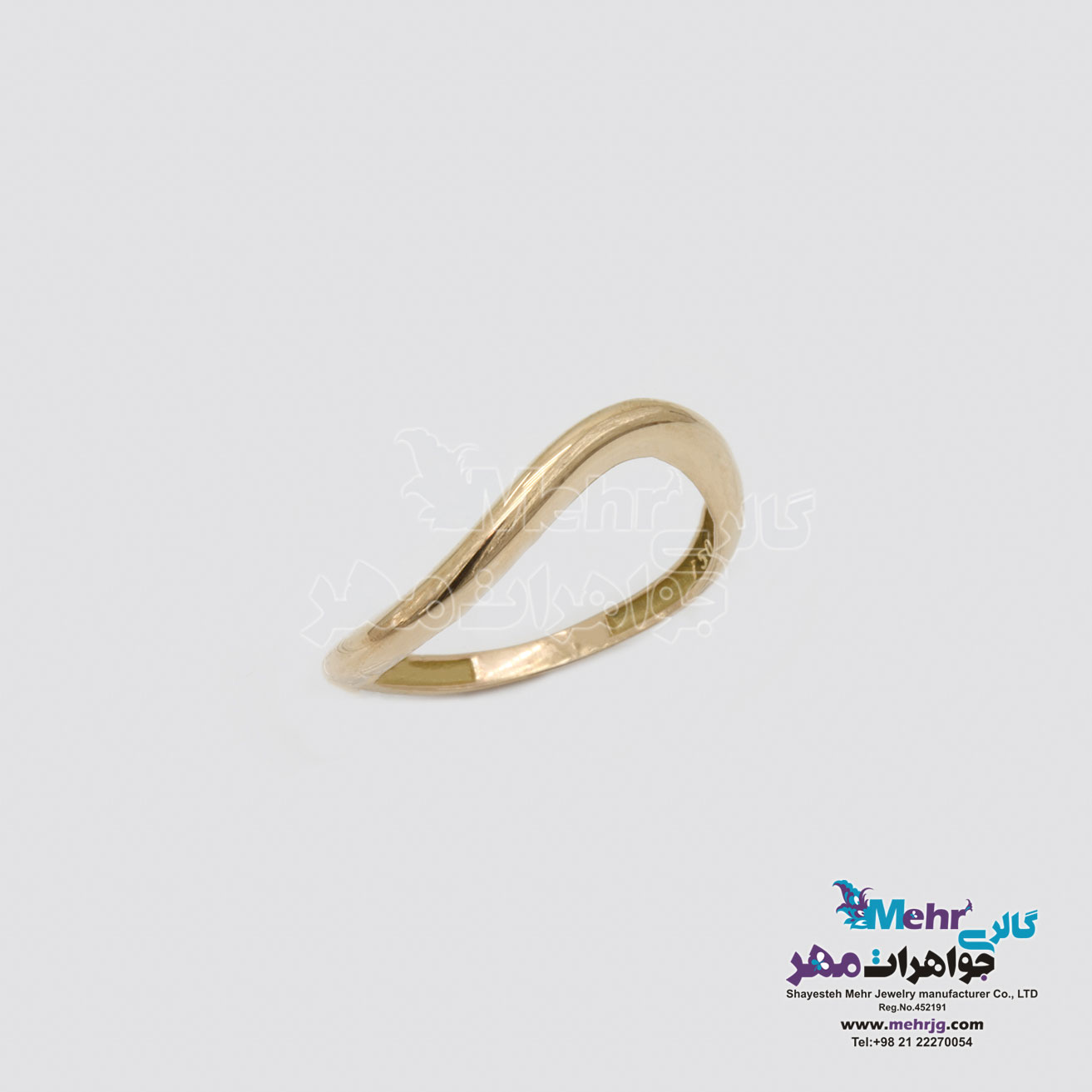 انگشتر طلا - طرح موج
