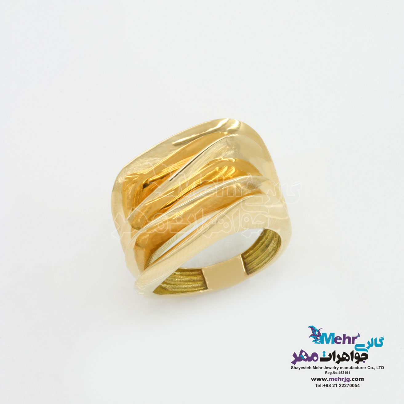 انگشتر طلا - طرح هندسی