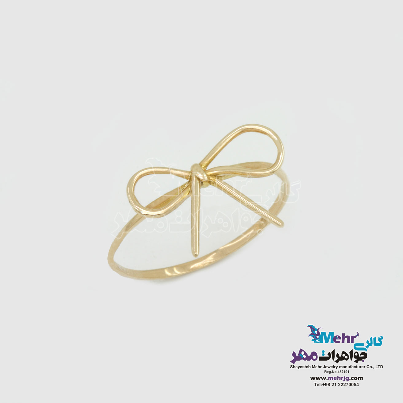 انگشتر طلا - طرح پاپیون