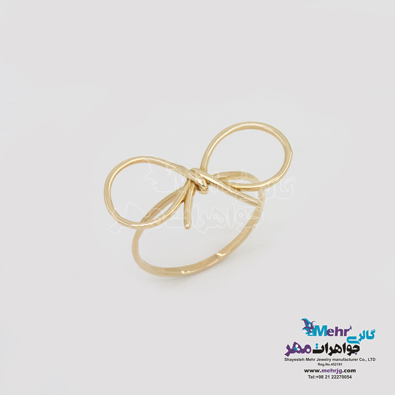 انگشتر طلا - طرح پاپیون