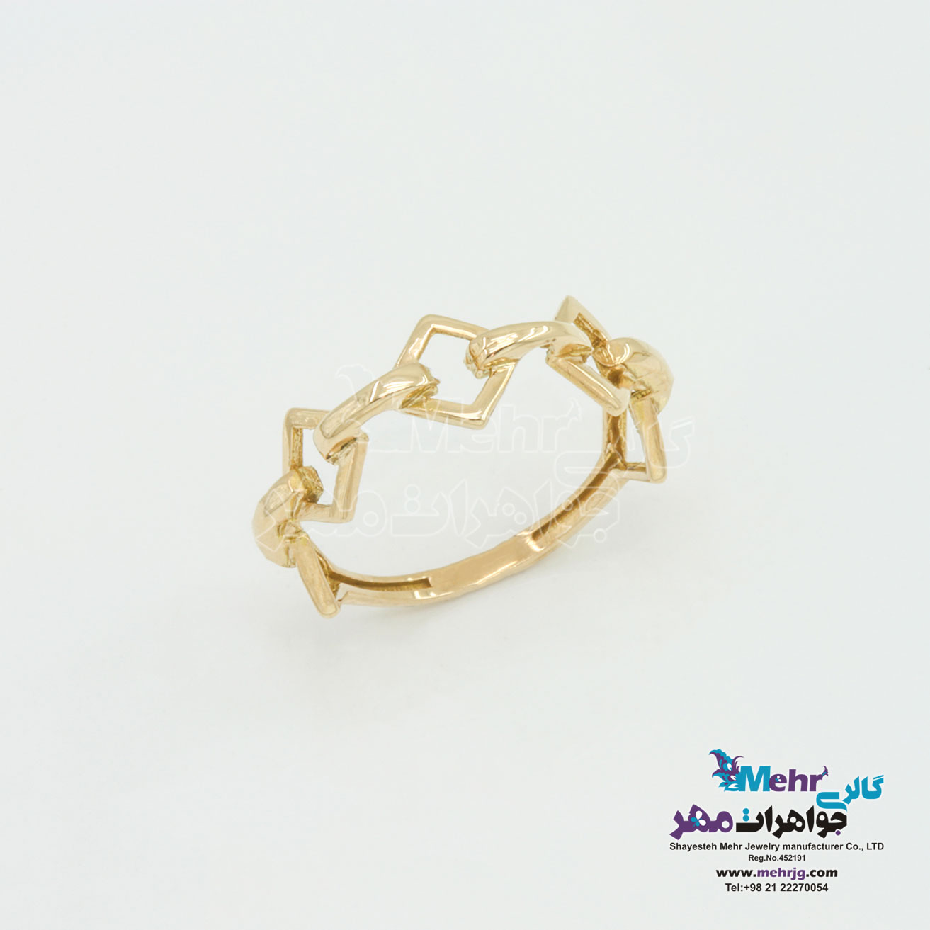 انگشتر طلا - طرح هندسی