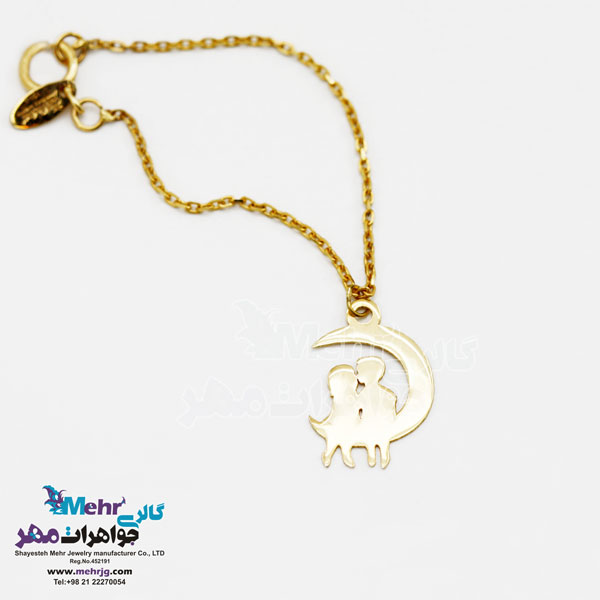 آویز ساعت طلا طرح عاشقانه