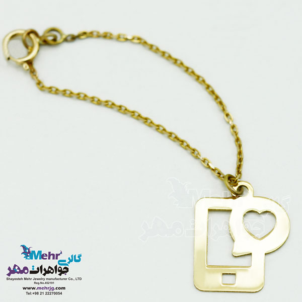 آویز ساعت طلا طرح عاشقانه