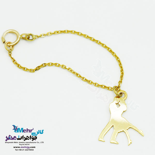 آویز ساعت طلا طرح عاشقانه