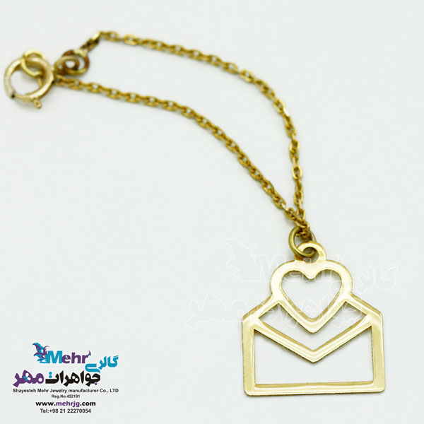 آویز ساعت طلا طرح فانتزی - قلب