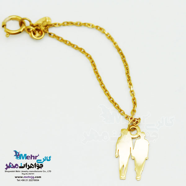 آویز ساعت طلا طرح عاشقانه