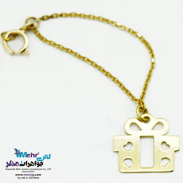 آویز ساعت طلا طرح کادو - قلب