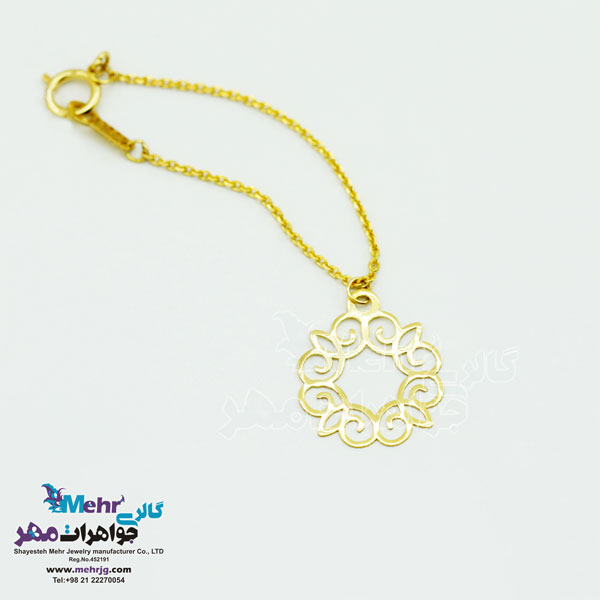 آویز ساعت طلا طرح اسلیمی