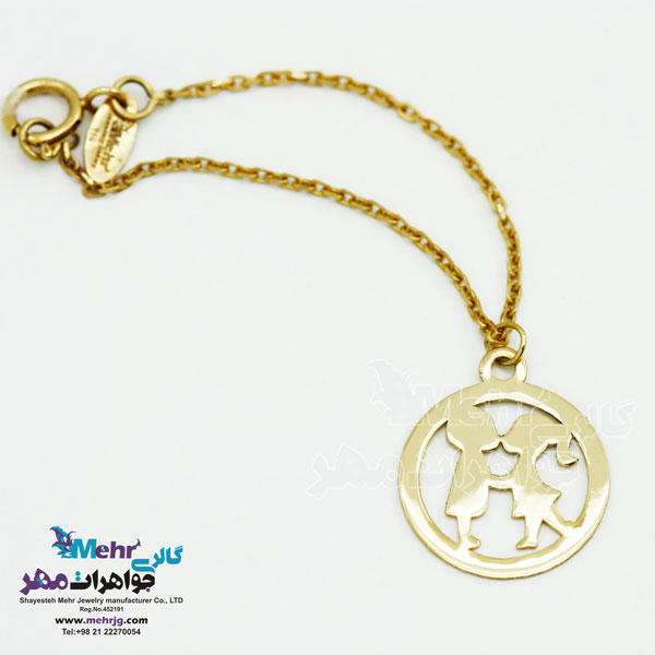 آویز ساعت طلا طرح عاشقانه