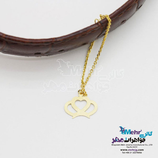 آویز ساعت طلا - طرح تاج