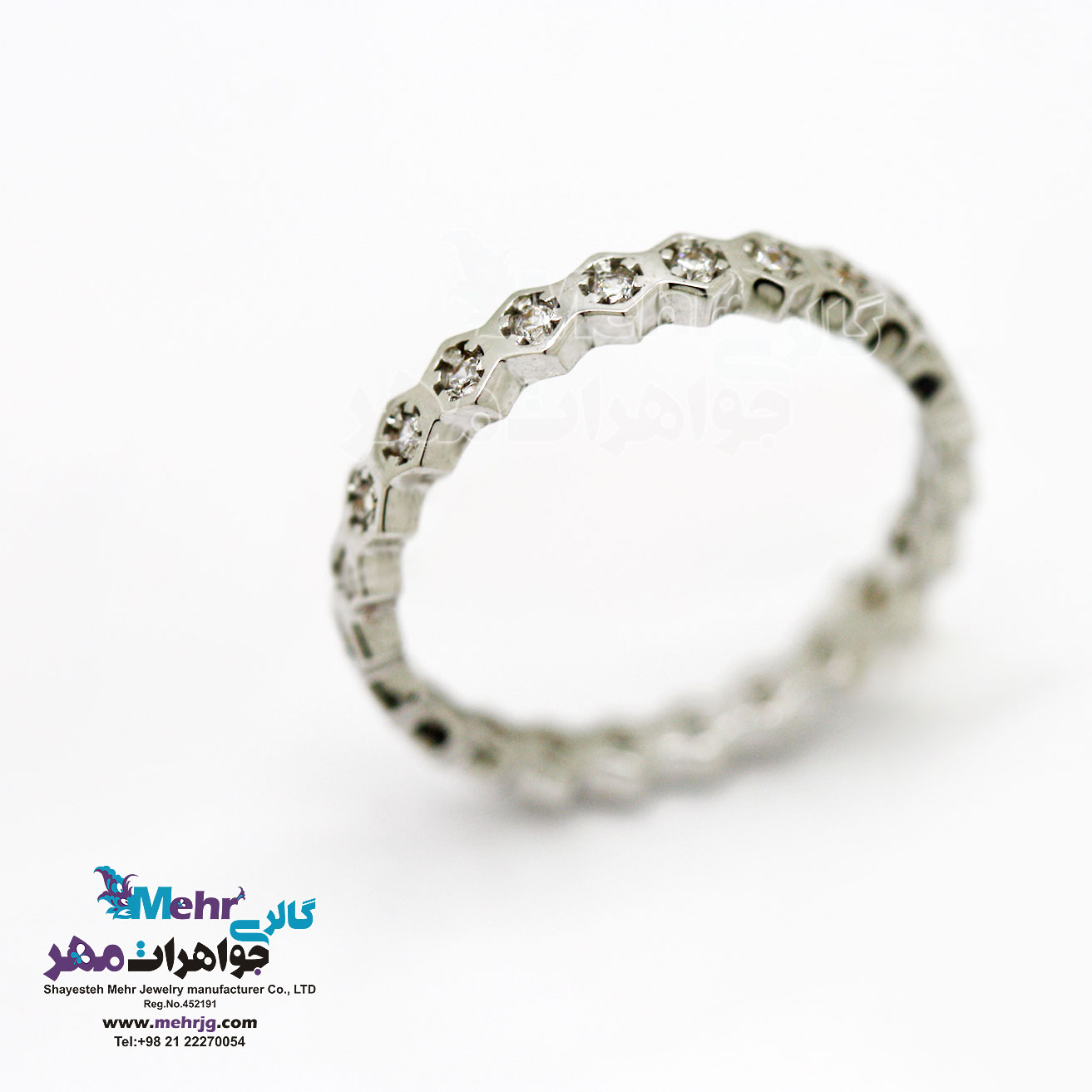 انگشتر جواهر - طرح لانه زنبوری