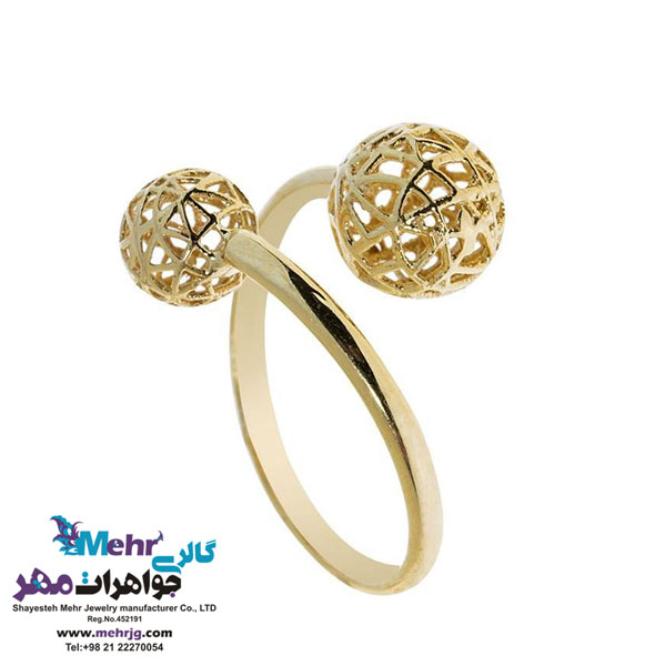 انگشتر طلا - طرح گوی توری