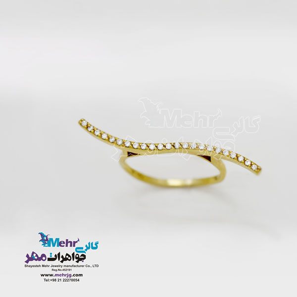 انگشتر طلا - طرح موج