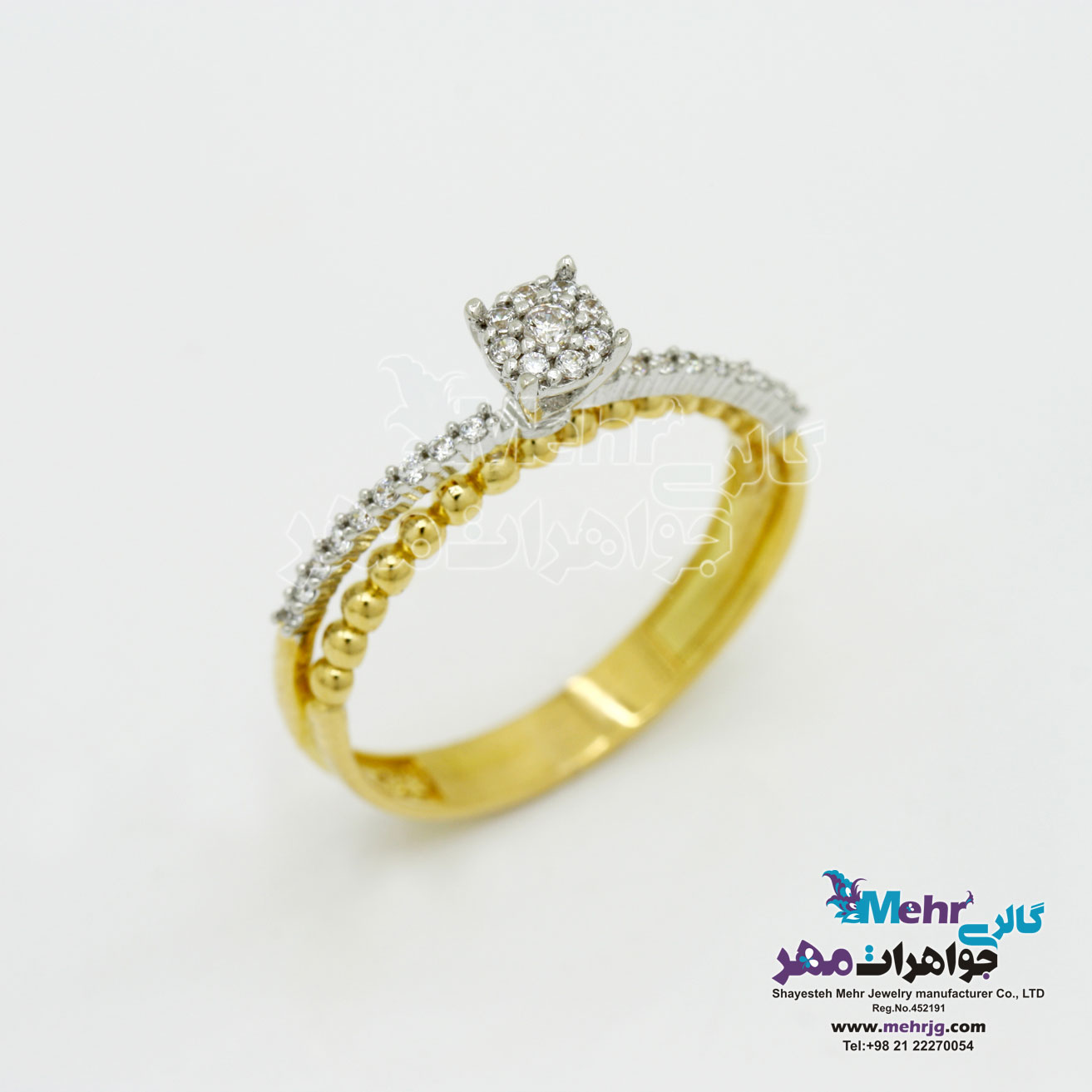 انگشتر طلا - طرح حلقه پشت حلقه