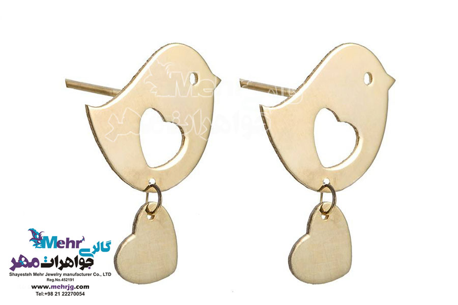 گوشواره طلا - طرح جوجه
