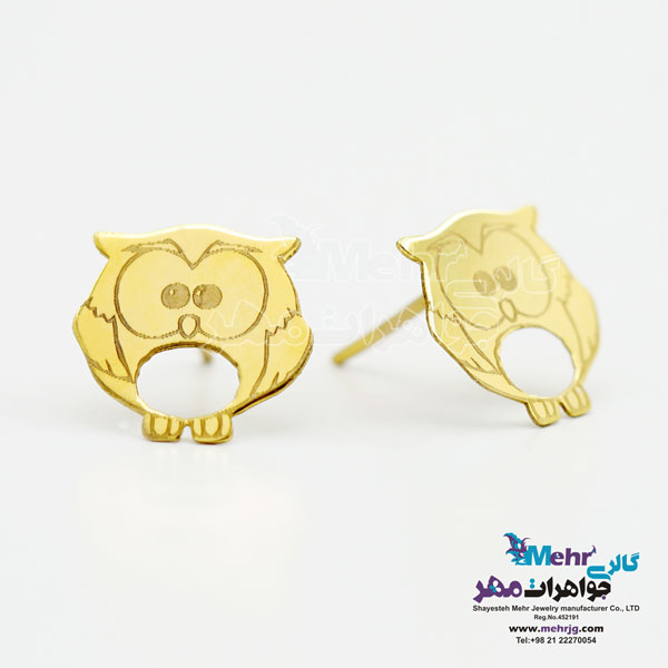 گوشواره طلا - طرح جغد