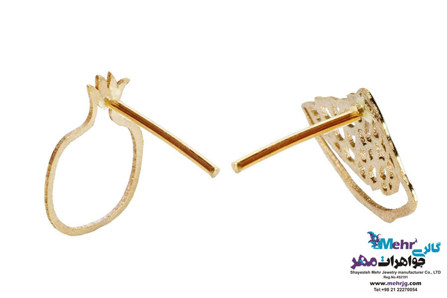 گوشواره طلا - طرح انار