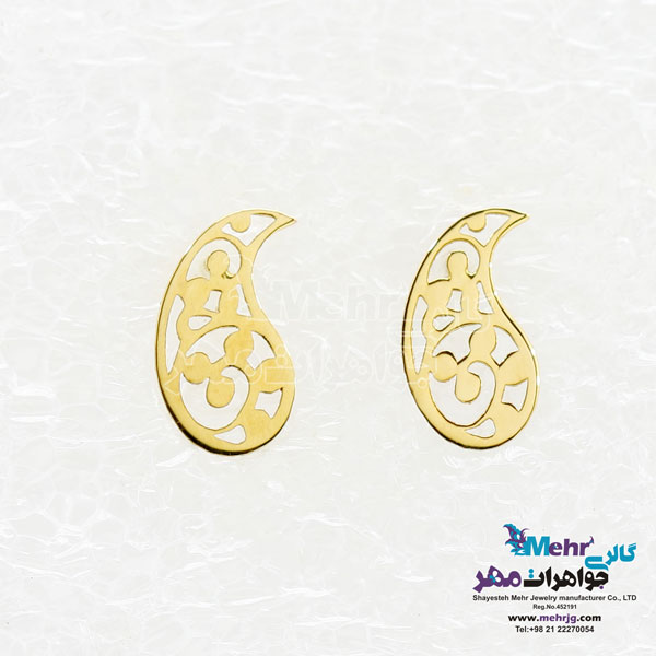 گوشواره طلا -  طرح بته جقه