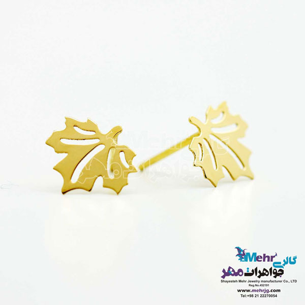 گوشواره طلا - طرح برگ
