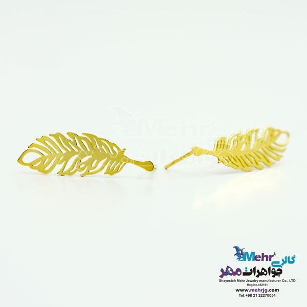 گوشواره طلا - طرح پر