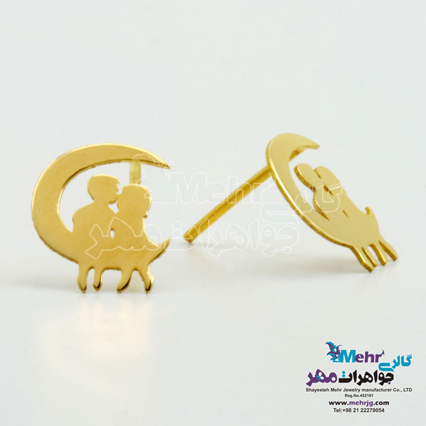 گوشواره طلا - طرح عاشقانه