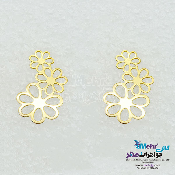 گوشواره طلا - طرح گل