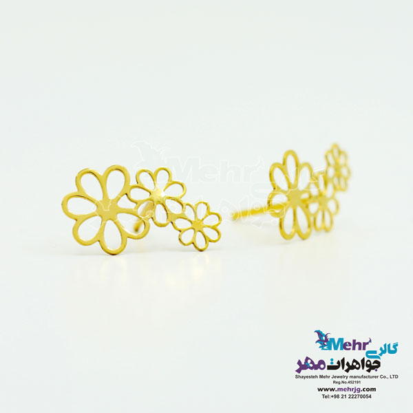 گوشواره طلا - طرح گل