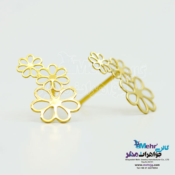 گوشواره طلا - طرح گل