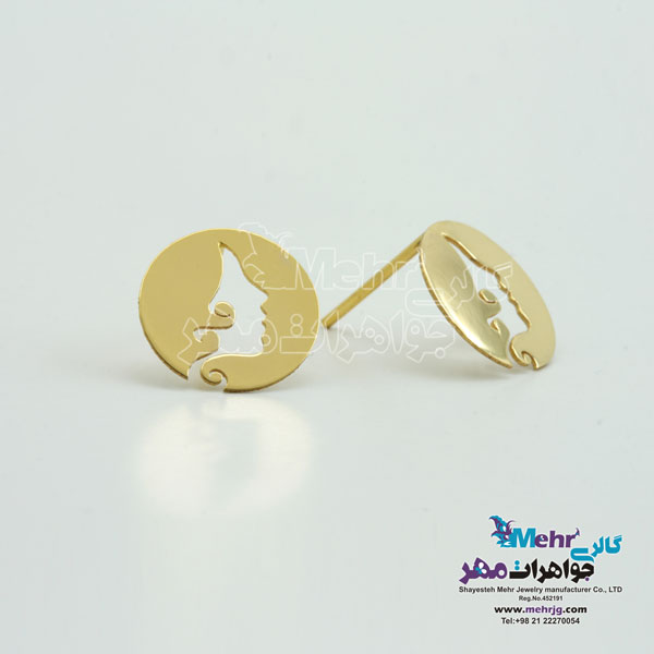 گوشواره طلا - طرح رخ