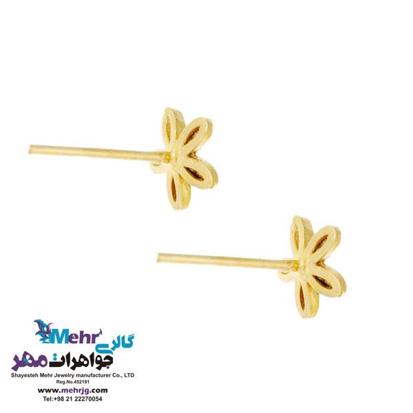 گوشواره طلا - طرح گل
