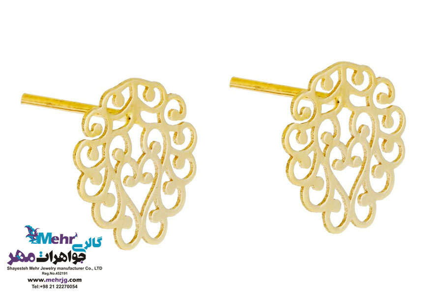 گوشواره طلا - طرح طاووس