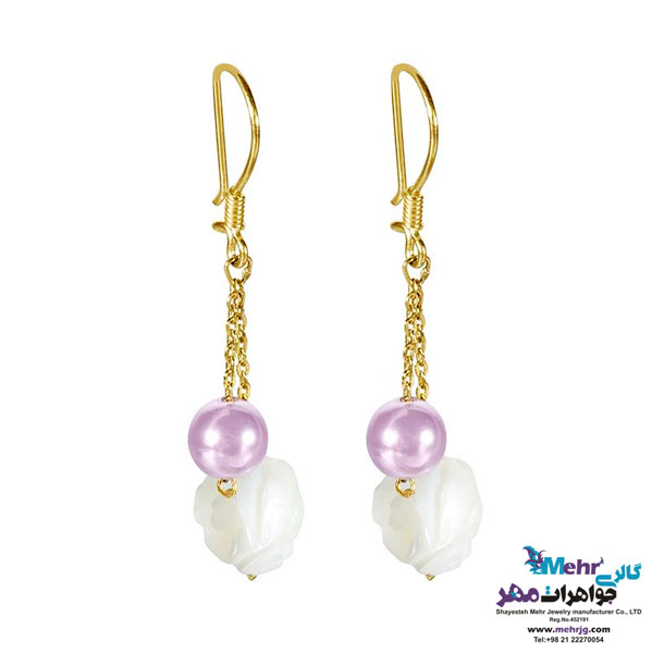 گوشواره طلا - طرح صدف