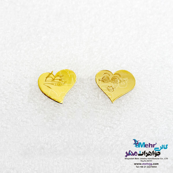 گوشواره طلا - طرح قلب