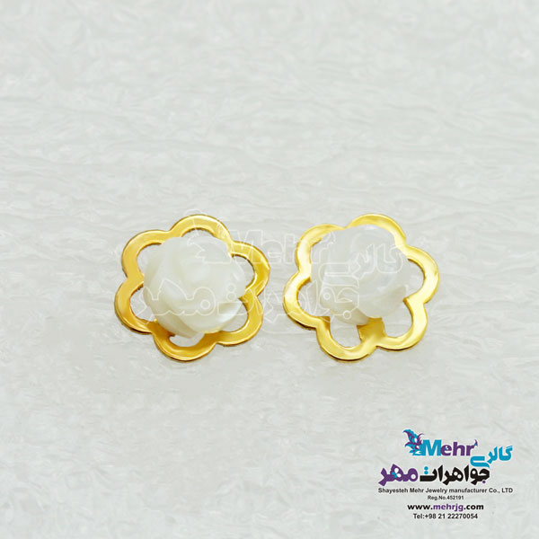 گوشواره طلا - طرح صدف