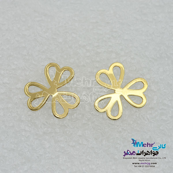 گوشواره طلا - طرح گل