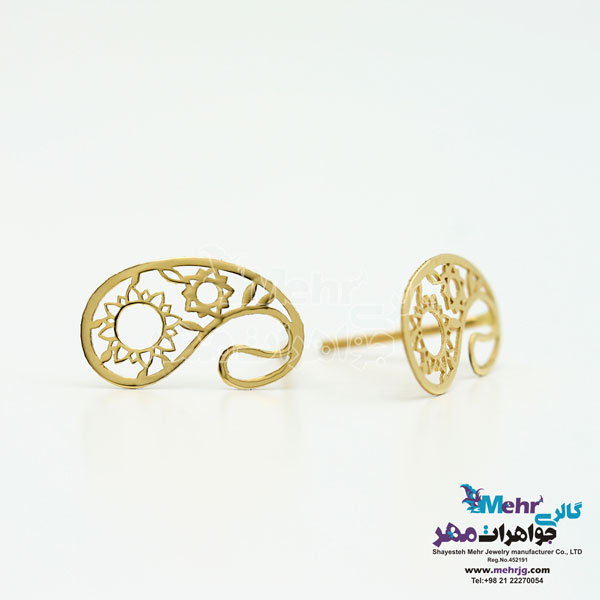 گوشواره طلا - طرح بته جقه