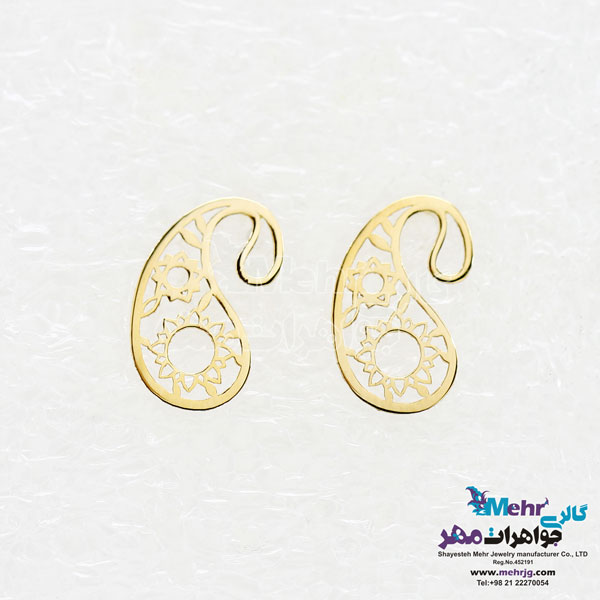گوشواره طلا - طرح بته جقه