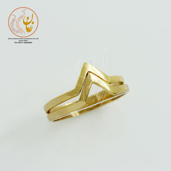 انگشتر طلا - طرح هندسی