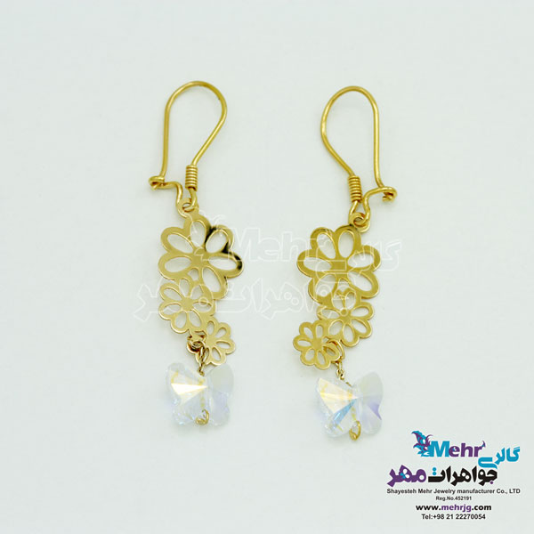 گوشواره طلا - طرح گل